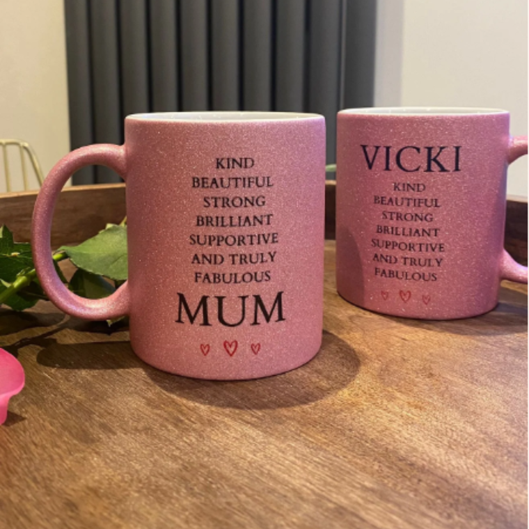 Mum Mug Pink and Glittery mums Fabulous Mug