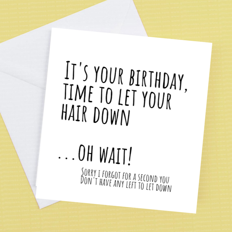 Time to let your hair down – Greeting Card