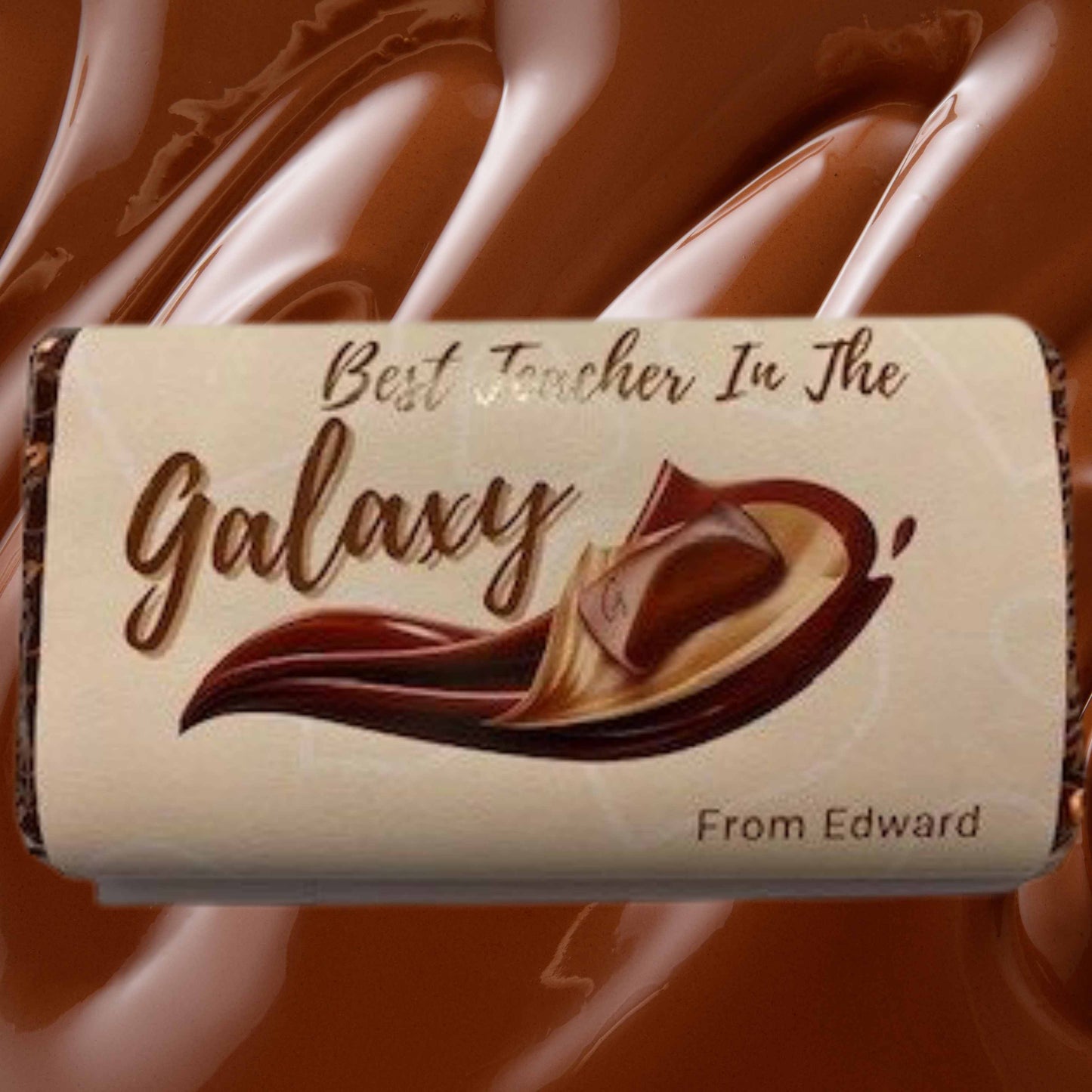 Best Teacher in the Galaxy personalised covered bar of Galaxy chocolate