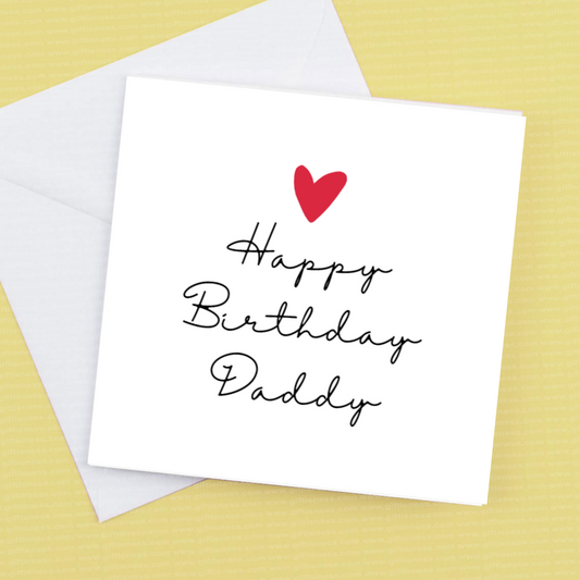 Happy Birthday Daddy Card and Envelope