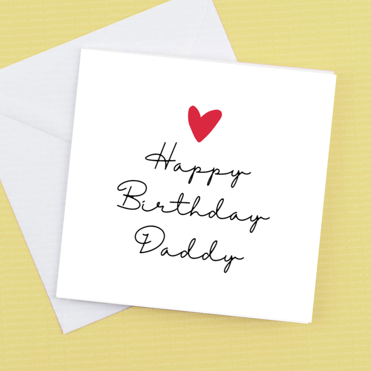 Happy Birthday Daddy Card and Envelope – Birthday Card