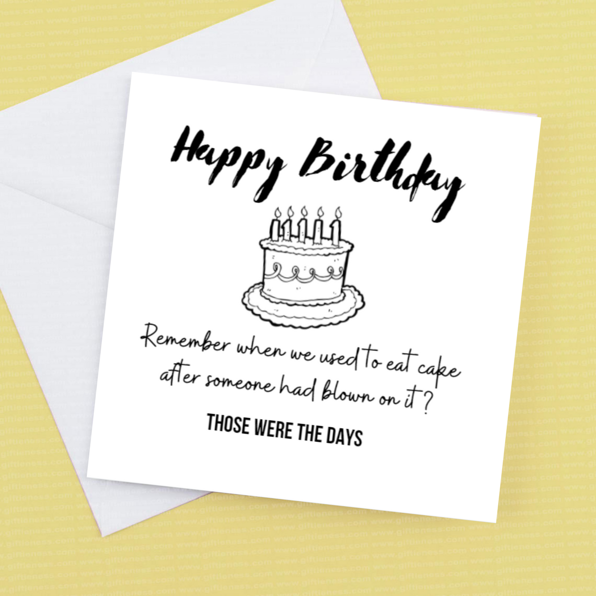 Remember when we used to eat cake after someone had blown on it – Greeting Card