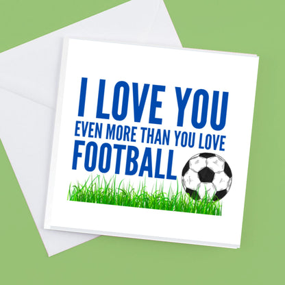 Valentines Day Card for the football fan!- Any club can be made.
