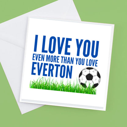 Valentines Day Card for the football fan!- Any club can be made.