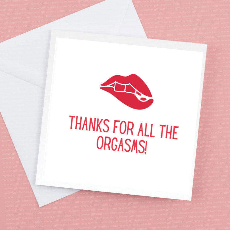 Thanks for all the Orgasms – Greeting Card