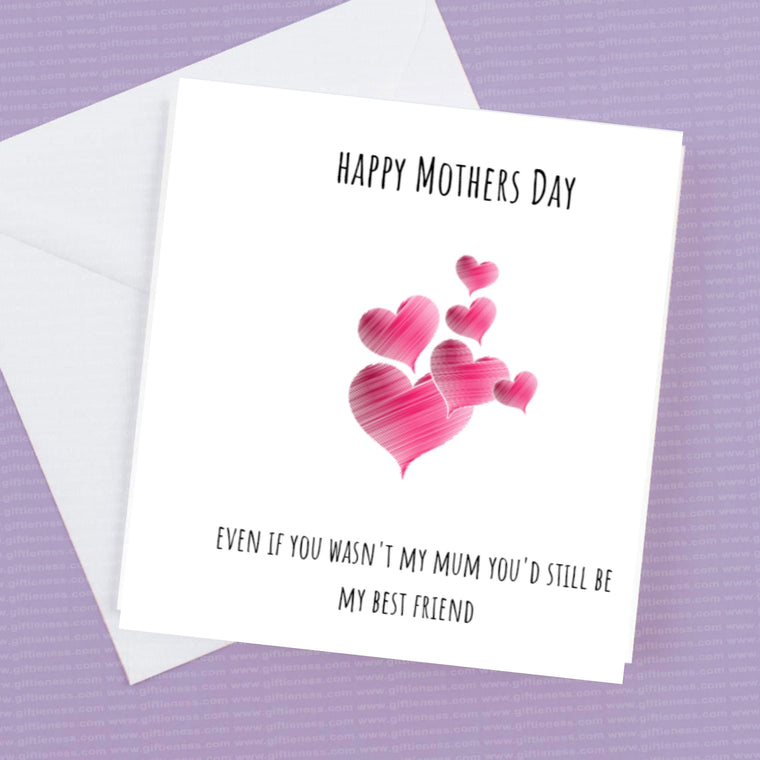 Happy Mothers Day, Even If you wasn't my mum you'd still be my best friend – Get Well Soon Card