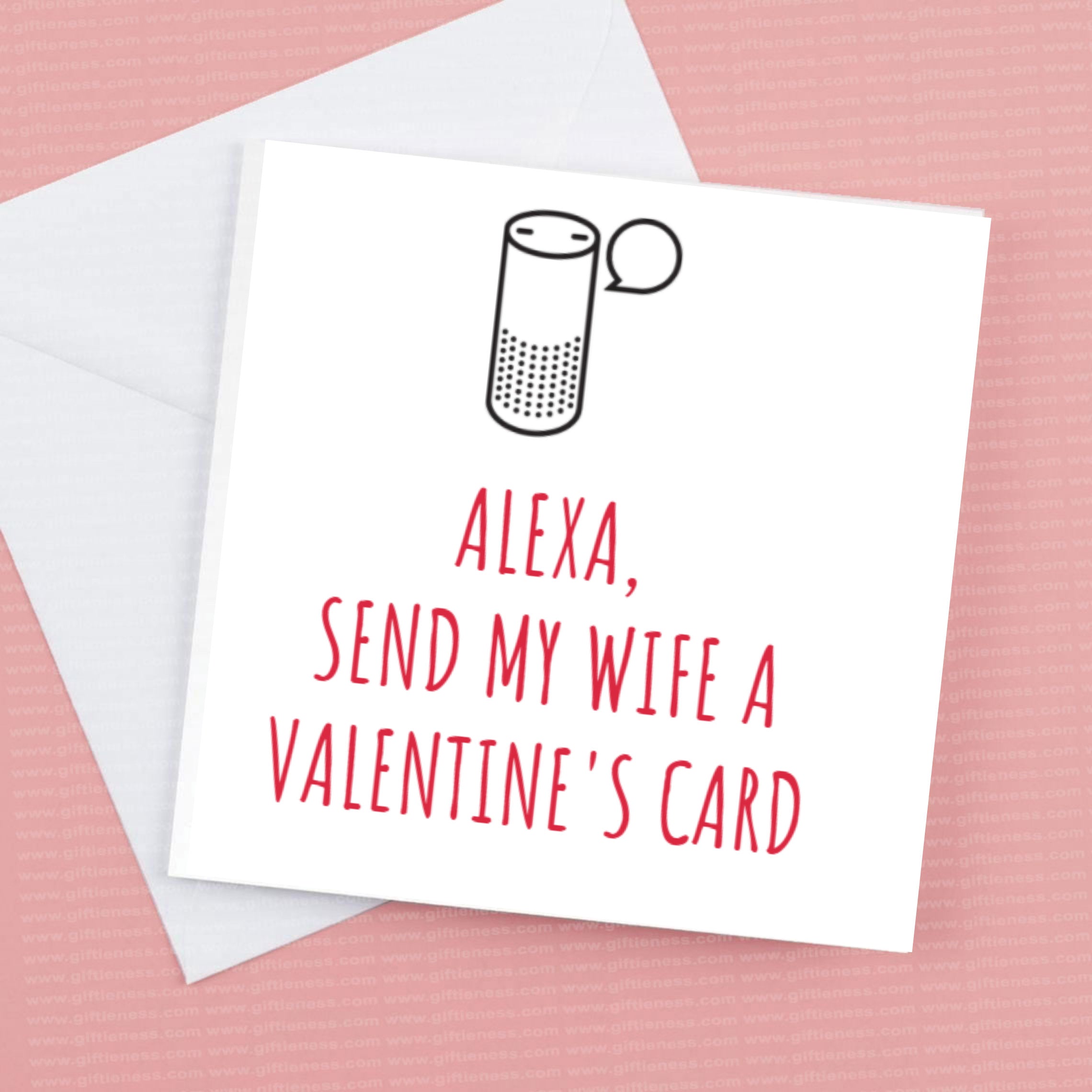 Valentines Card from Alexa, from Girlfriend, Wife, boyfriend or husband - options available