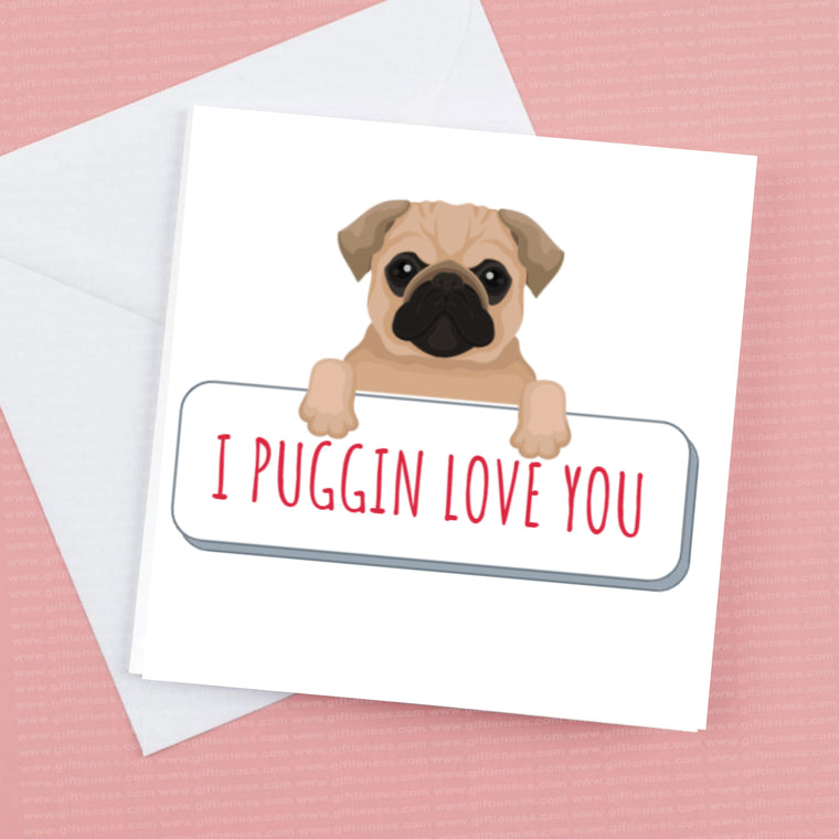 Valentine’s card I pugging love you