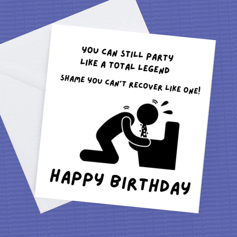 Happy Birthday – you can still party like a Legend – Birthday Card