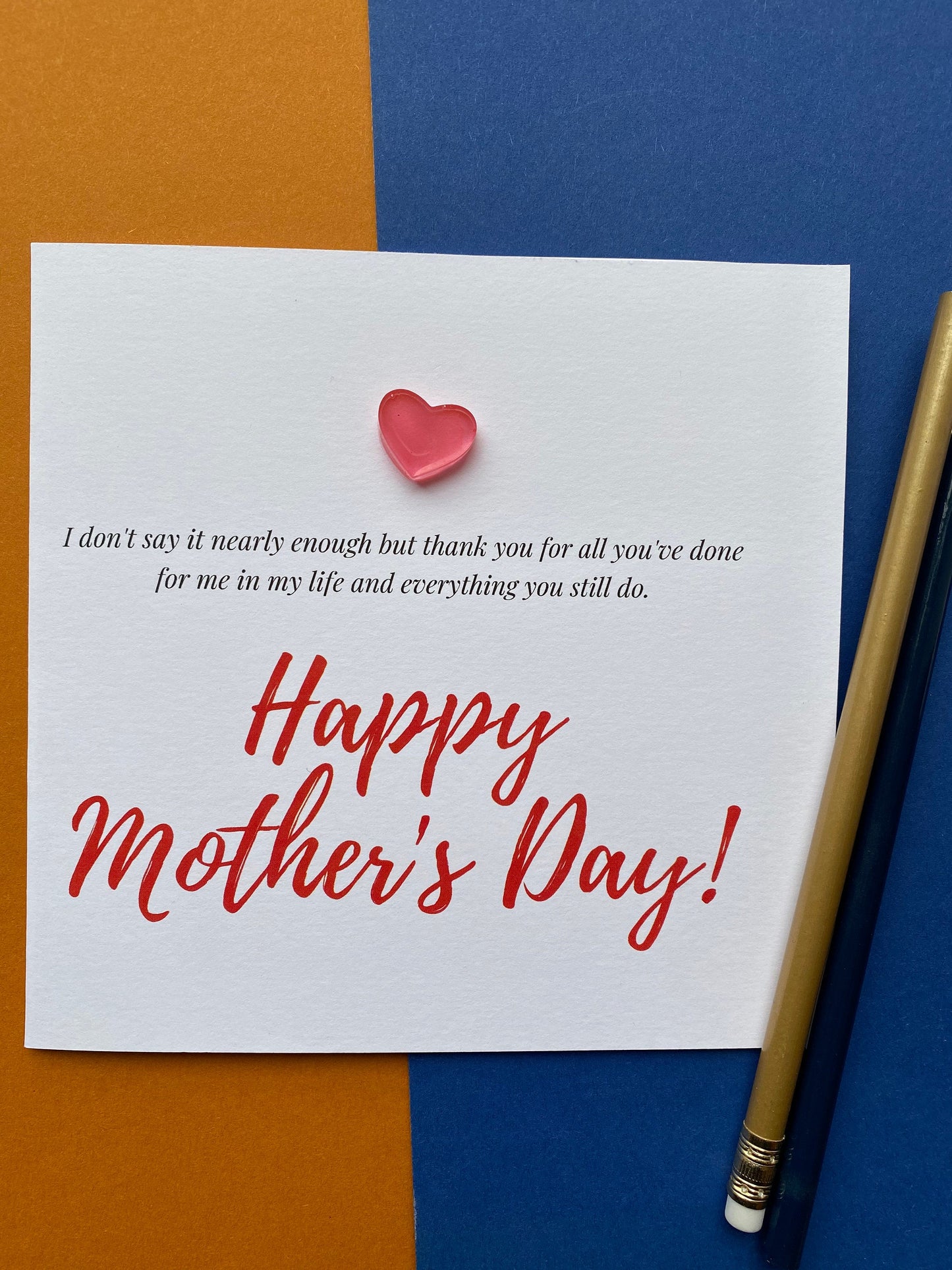 Happy Mother’s Day Resin heart card
