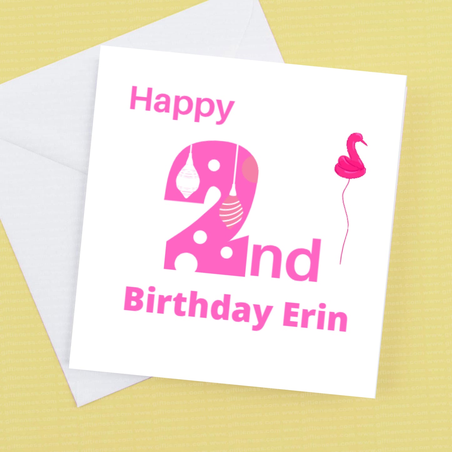 Happy 2nd Birthday personalised card