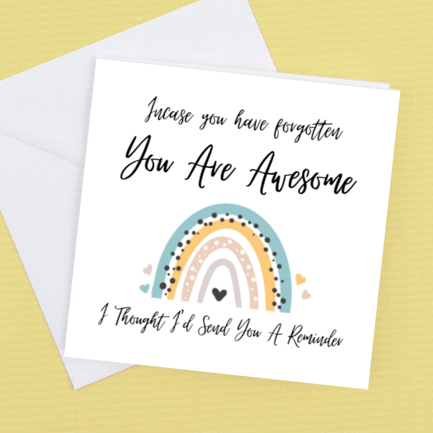 You Are Awesome (incase you have forgotten) - Positivity - card and envelope