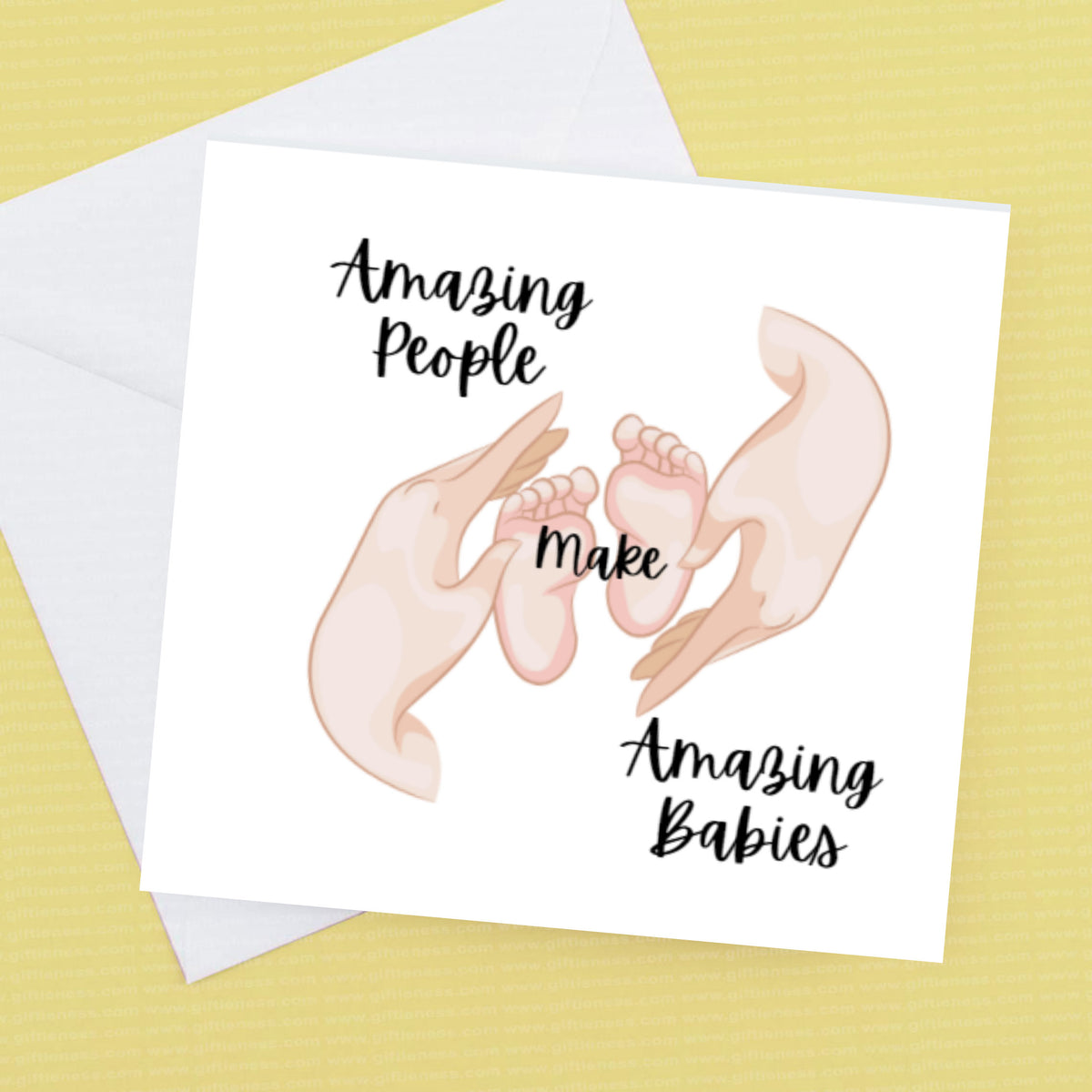 Amazing People Make Amazing Babies – card and envelope – Greeting Card