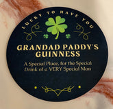Personalised Name Guinness Beer Mat – A special place for the special drink of a very special man – Greeting Card