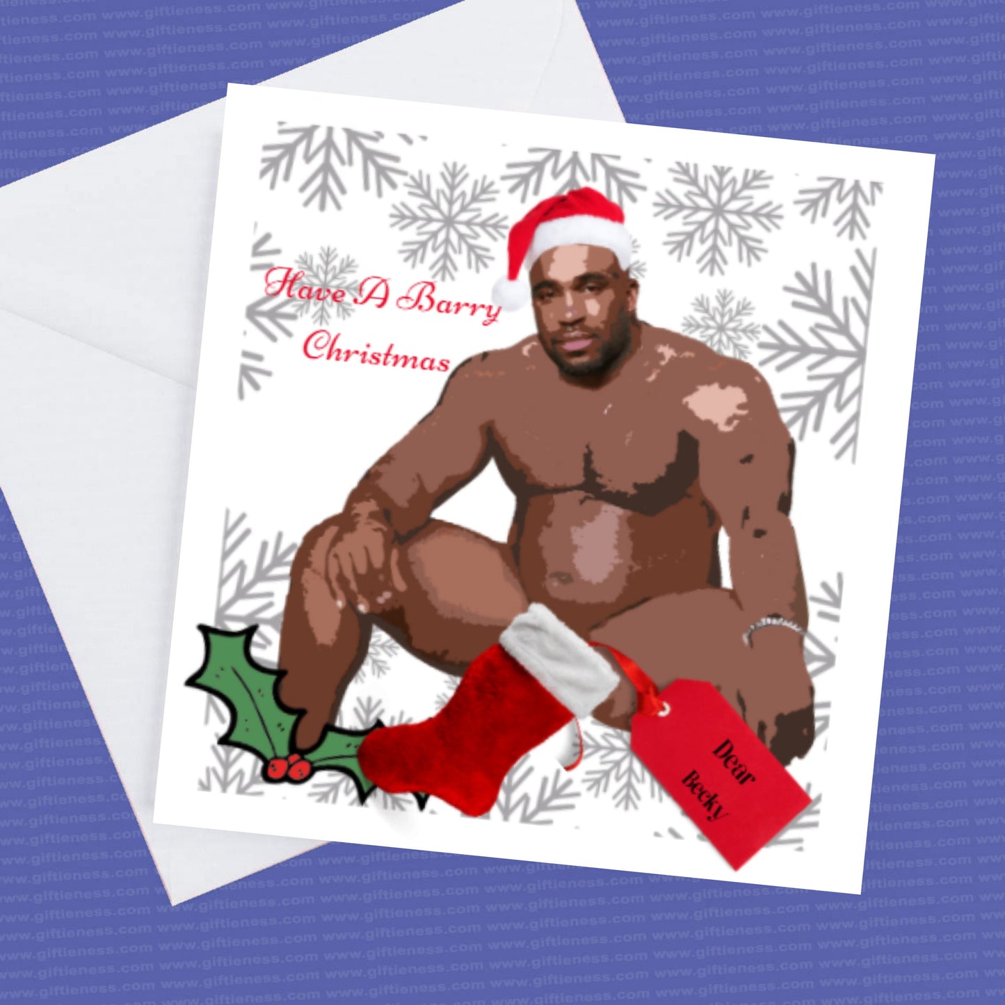 Personalised Barry Christmas Card