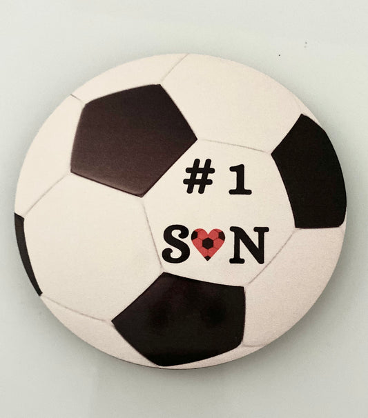 Number one son football design coaster