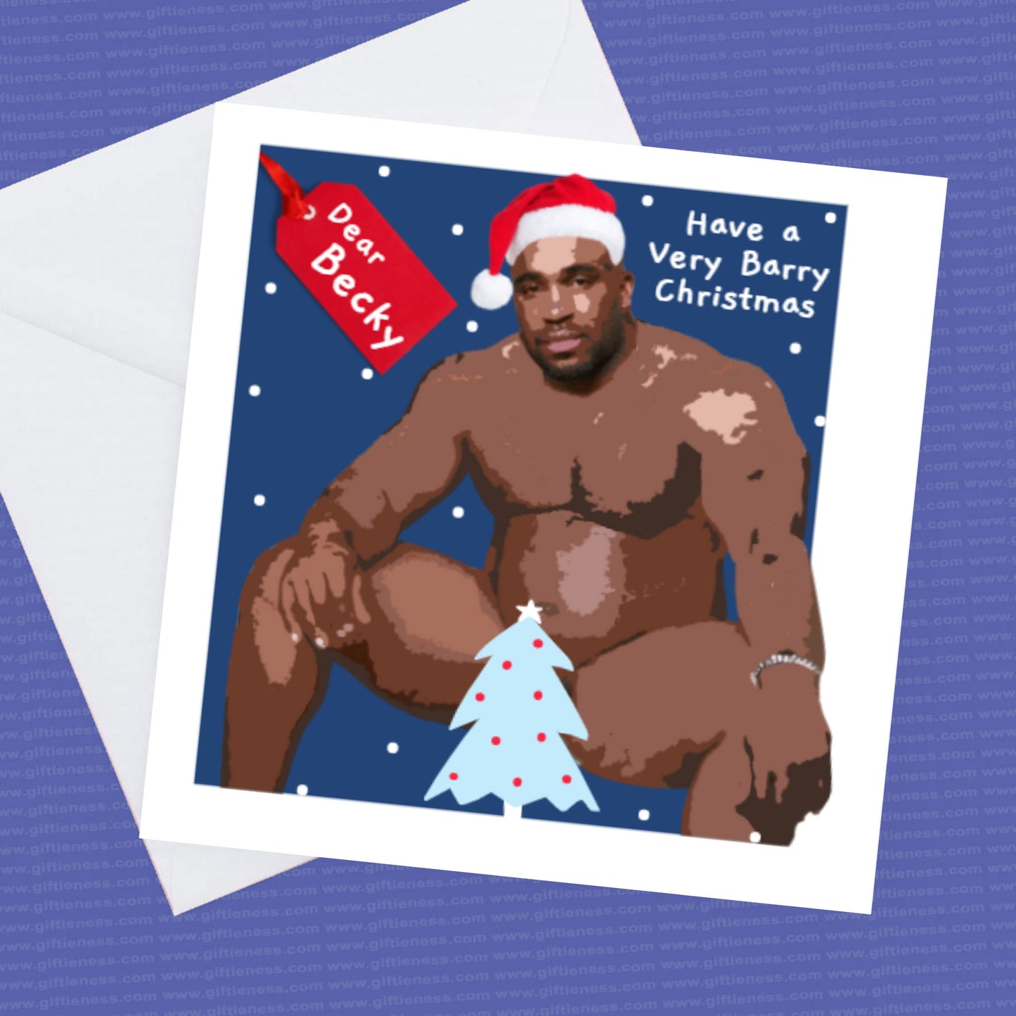 Personalised Barry Christmas Card, Have a very Barry Christmas, funny Barry Card