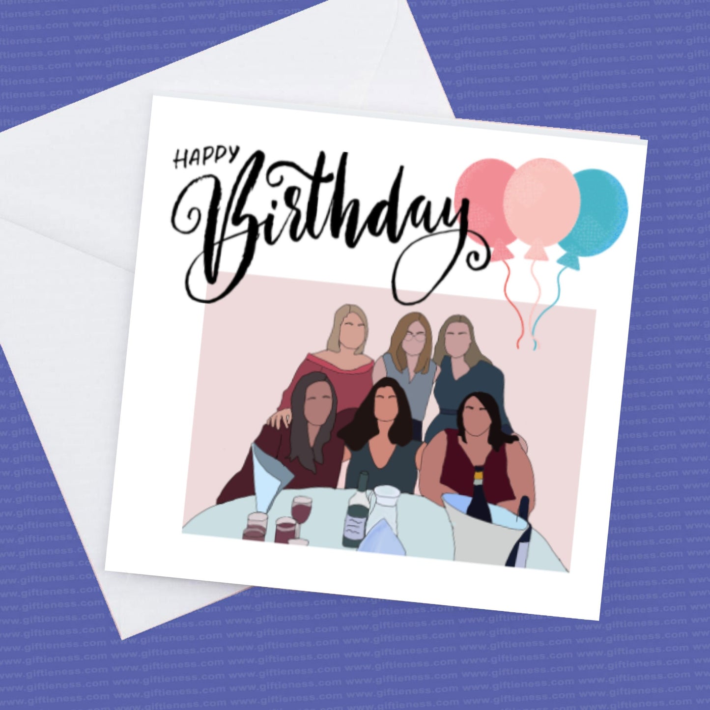 Personalised Faceless Picture Birthday Card , your picture made into a perfect personalised card
