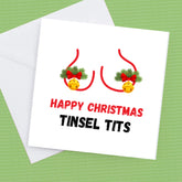 Happy Christmas Tinsel Tits – Greeting Card