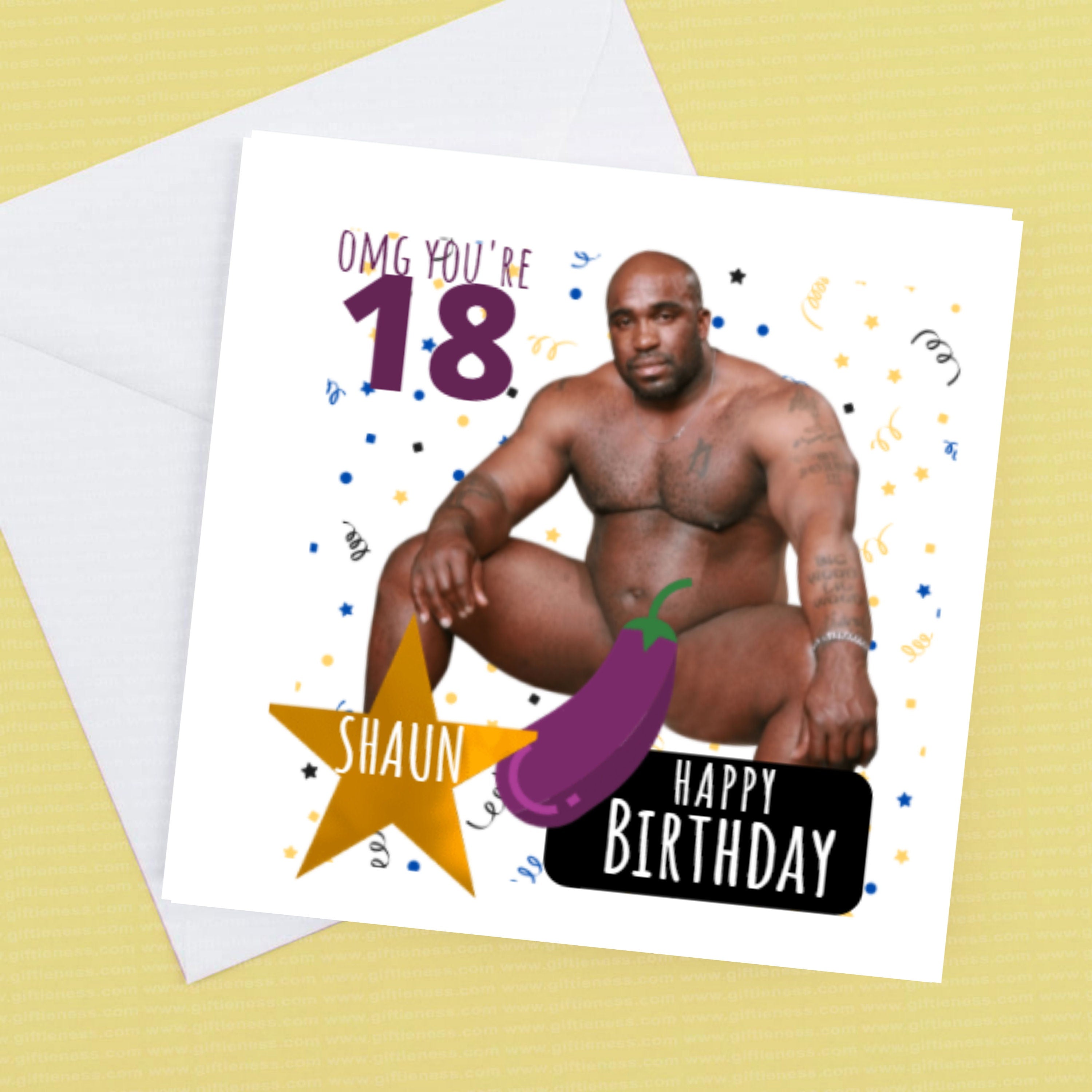 Personalised Fun Barry Birthday Card Add Age and Name to front of card