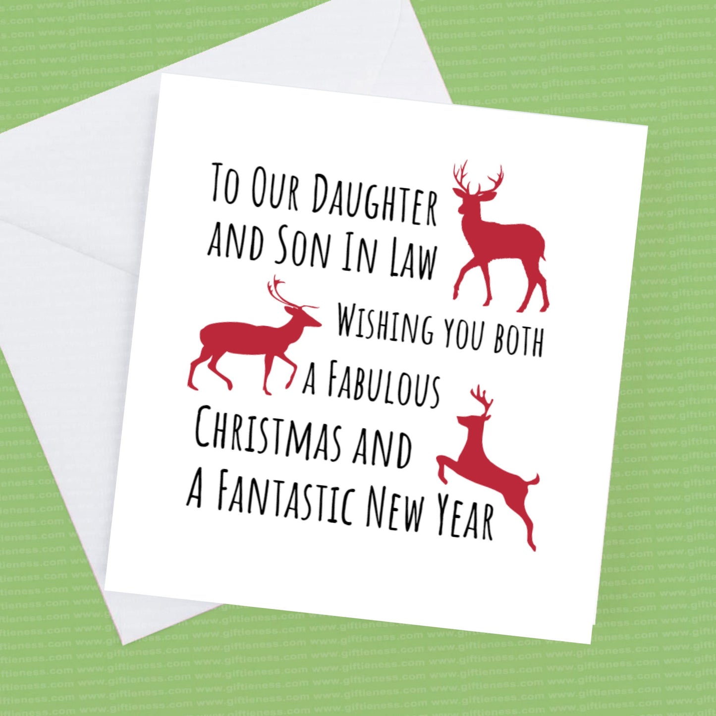 To Our Daughter and Son in Law Christmas card, can be changed to any relations