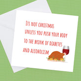 Christmas card, Overindulge. – Greeting Card