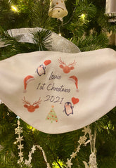 Personalised 1st Christmas 2026 Baby bib
