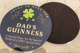 Personalised Name Guinness Beer Mat – A special place for the special drink of a very special man – Greeting Card