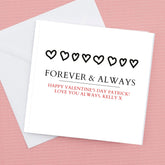 Forever and always, Personalised, Valentine’s or Anniversary Card