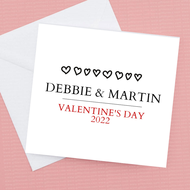 Valentine’s Day 2022 , Personalised Valentine’s Card