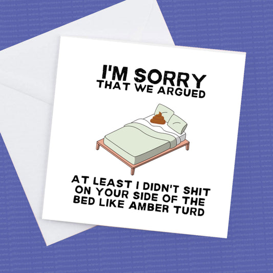 Apology Card Johnny Depp Card, At Least I Didn't Shit In Your Bed Johnny Depp Break Up Card, Johnny Depp Fun Card