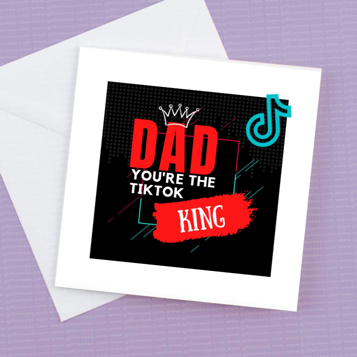 Dad you're the TikTok king, Dad Birthday card