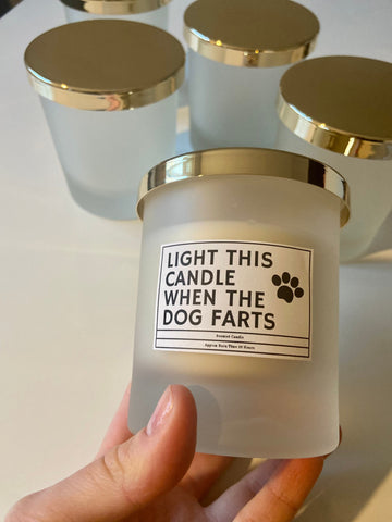 Funny Dog Fart Candle – Gift for Dog Mums and Dog Dads – Greeting Card