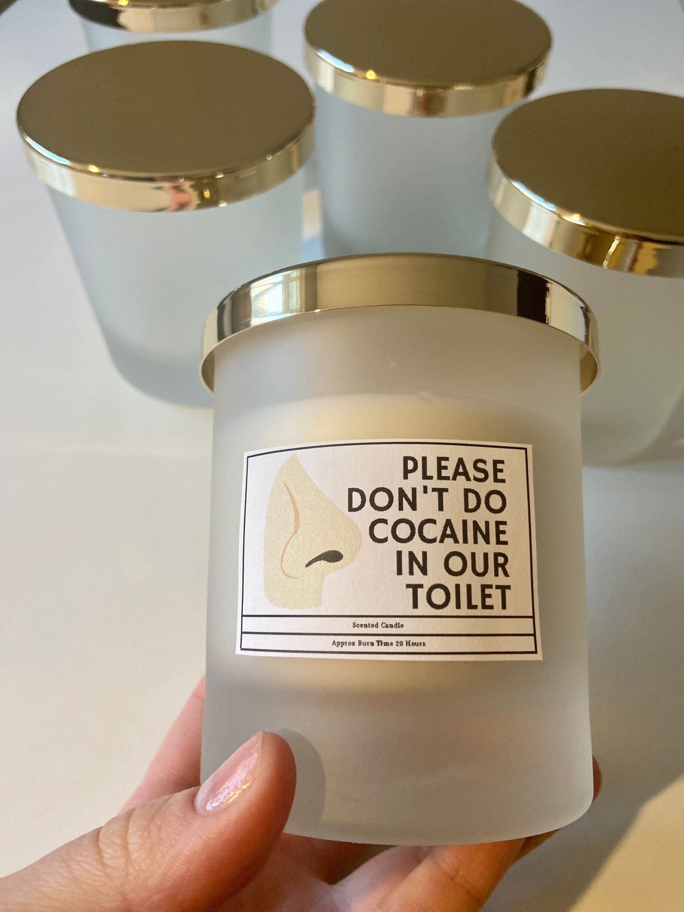 Please Don’t Do Cocaine In The Toilet/ Funny Candles / Funny Gifts/ Birthday Gifts