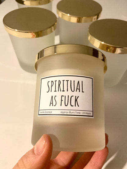 Spiritual As F*ck Candle / Funny Candles / Funny Gifts/ Birthday Gifts/ Law Of Attraction Candle/ Gifs For Her