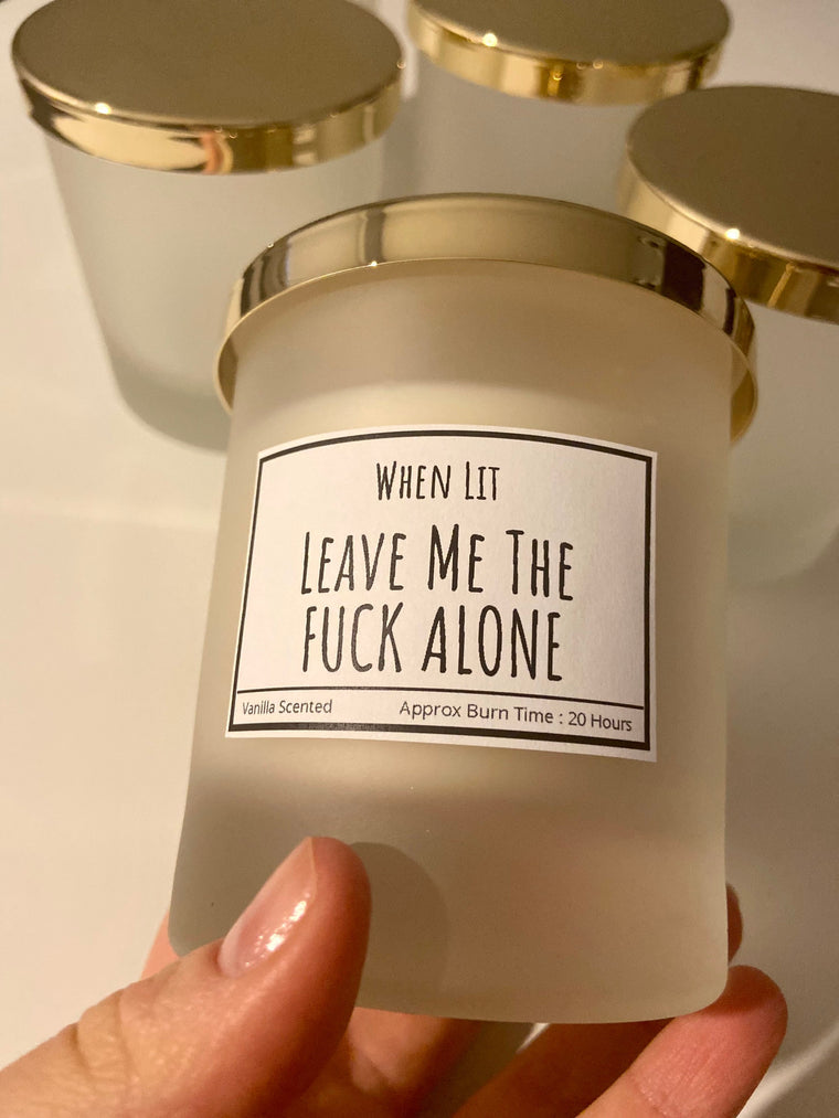 When Lit, Leave Me The F*ck Alone Candle/ Funny Candles / Funny Gifts/ Birthday Gifts – Birthday Card