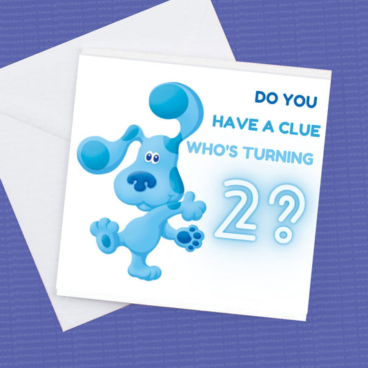 Personalised Age Blues Clues Birthday Card