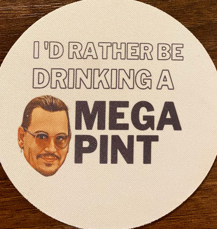 Johnny Depp Neoprene Coaster / Bar Mat – Greeting Card