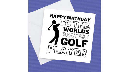 Happy Birthday Golf Player Card