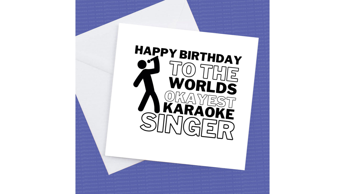 Happy Birthday Card for the Karaoke Fan, Karaoke  singer card