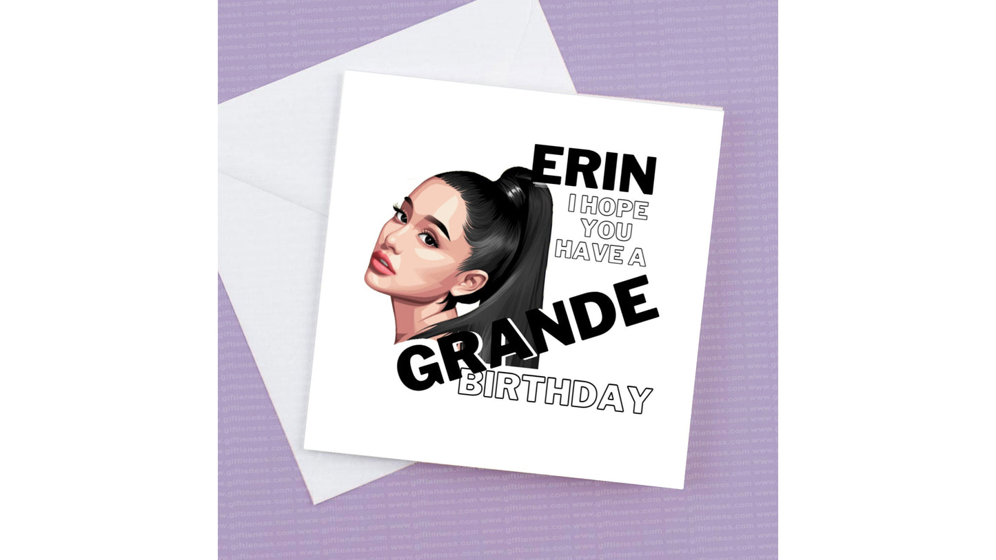 Personalised Ariana Grande Birthday card