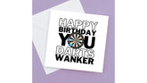 Personalised Darts Wanker Birthday Card