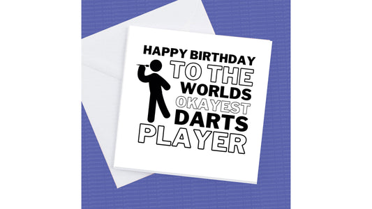 Happy Birthday Darts Player Card