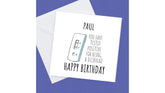 Pesonalised Birthday Card you have tested positive for being a Dickhead
