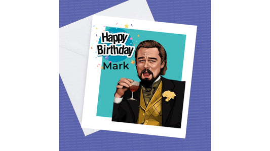 Personalised Leonardo Dicaprio Birthday card