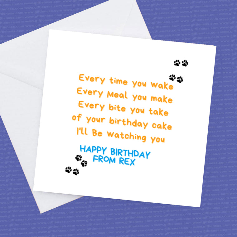 Happy Birthday from your Pet, Happy Birthday from your dog or cat – Birthday Card