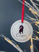 Personalised Pet Photo & name Christmas Tree decoration. – Greeting Card
