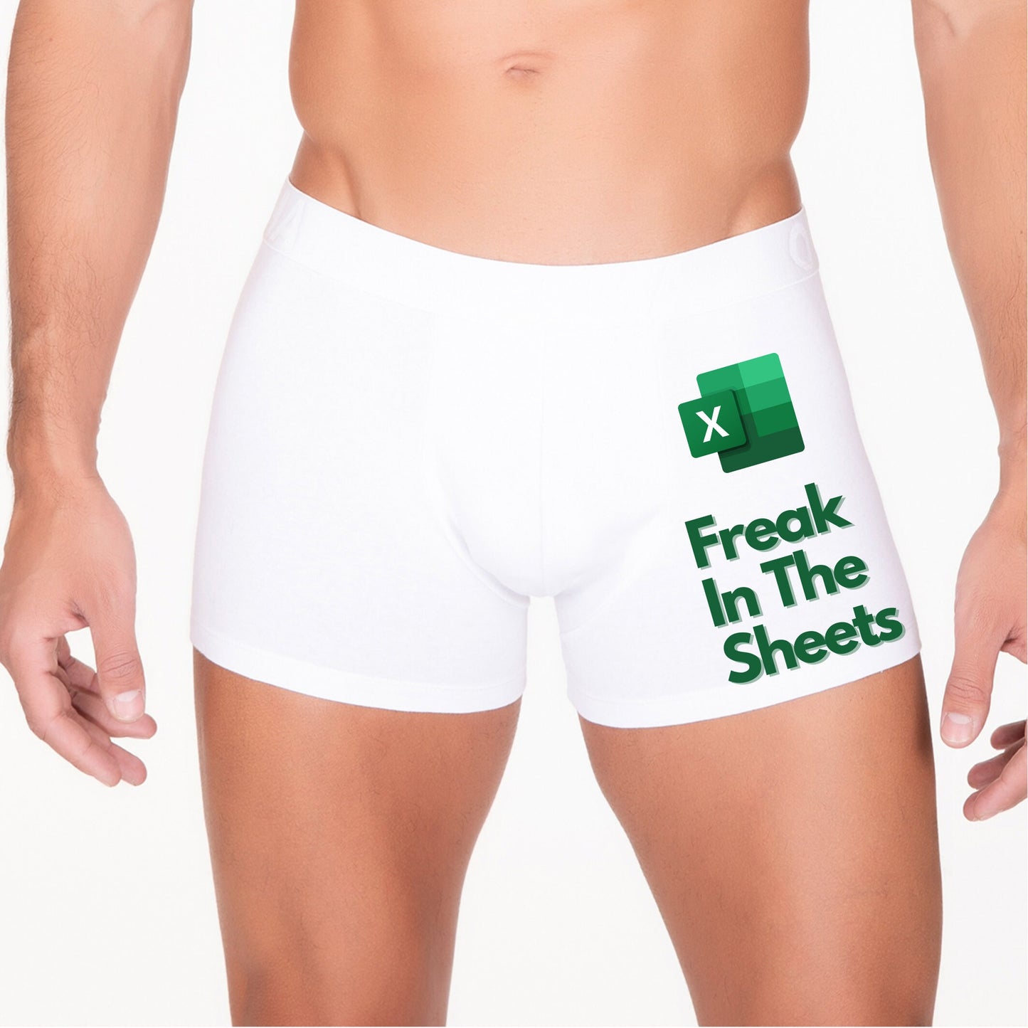 Freak in the sheets speadsheet fun boxer shorts