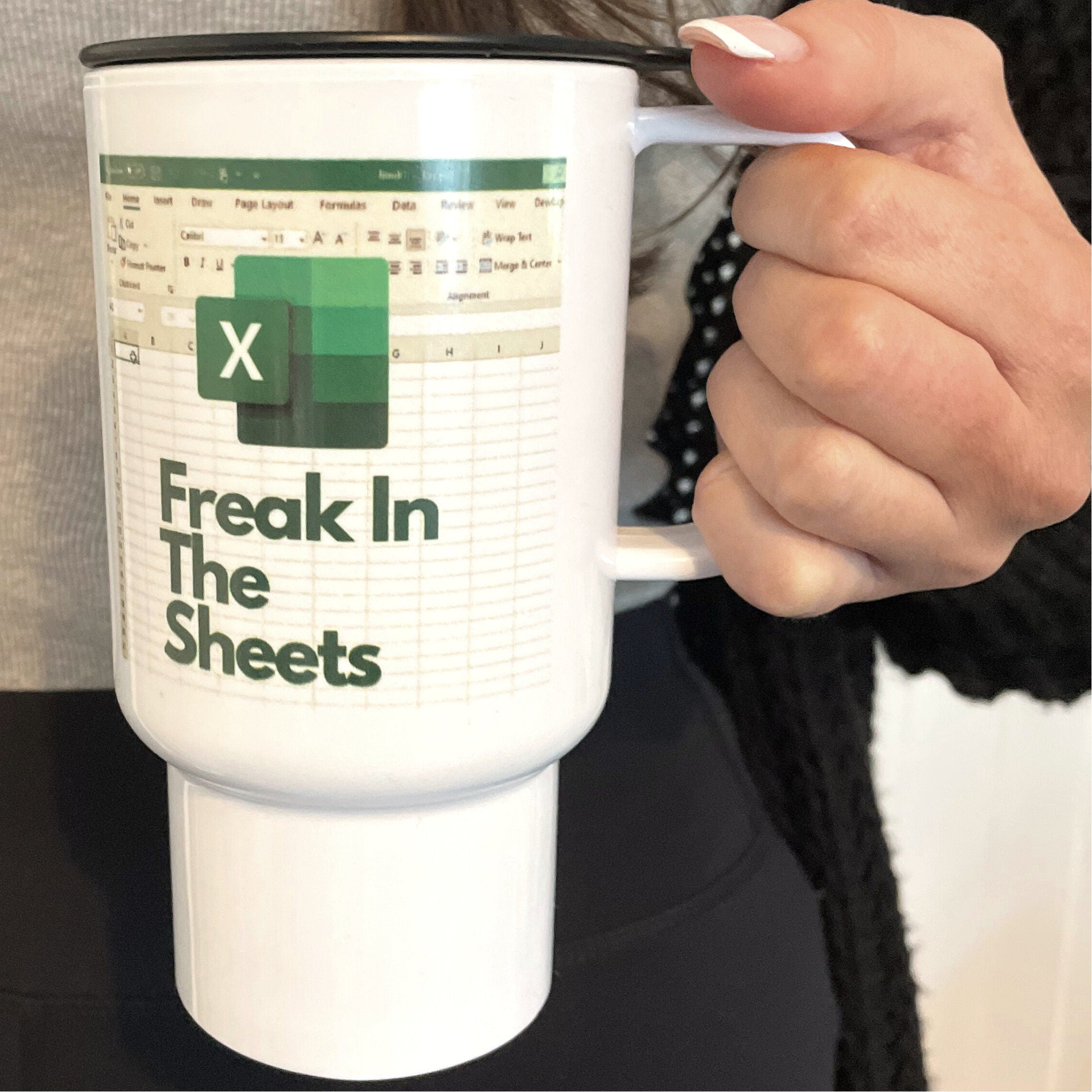 Freak in the sheets speadsheet thermal travel mug