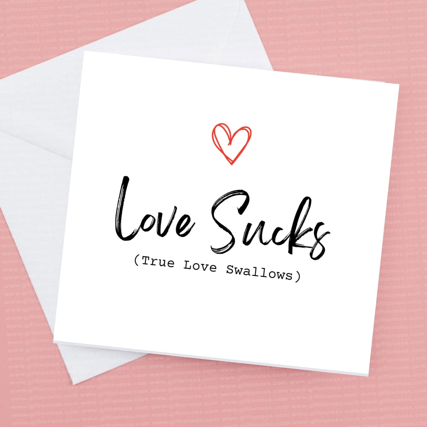 Love Sucks - True Love Swallows Card